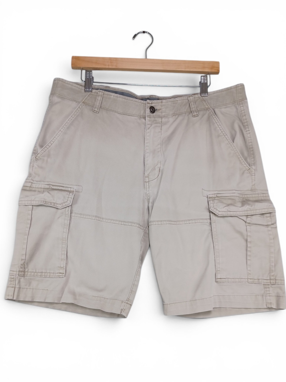 Denver Hayes Cargo Shorts Men 36 Beige Utility Tactical Outdoor Hiking Workwear